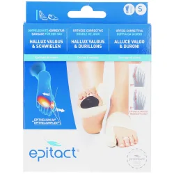 epitact flexible Doppelschutz Korrekturbandage Hallux valgus Tag, Grösse S, Links (1 Stk)