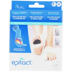 epitact flexible Doppelschutz Korrekturbandage Hallux valgus Tag Grösse M Links (1 Stk)