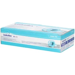 Leukoflex hautfreundliches oklusives Fixierpflaster 5mx2.5cm (12 Stk)
