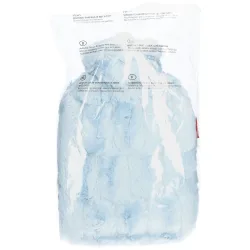 FROSCH Wärmflasche PVC, 1.8 Liter, Hochflorbezug grau (1 Stk)