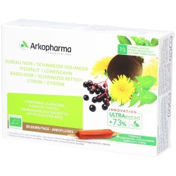 ARKOFLUIDE Holunder-Rettich-Löwenzahn-Zitrone Bio Trinkampullen (20 Stk)
