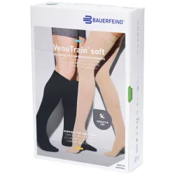 Bauerfeind VenoTrain Soft AG Ccl2 M p/s Kniestrümpfe mit geschlossenem Fuß, schwarz