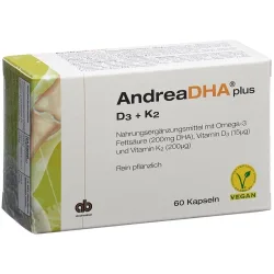Andreabal AndreaDHA plus Omega-3 Vitamin D3 + K2 Kapseln, vegan (60 Stk)