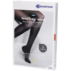 VenoTrain micro AG KKL2 Grösse M p/l gFs schwarz MikroNoppe (1 Paar)