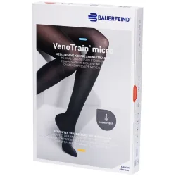 VenoTrain micro Kompressionsstrümpfe cremefarben plus/lang geschlossen, KKL 2, leistenlang MB, Umfang Wade 29-34cm (1 Paar)