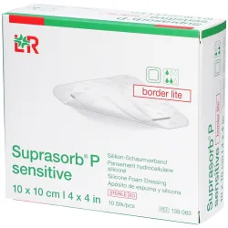 Suprasorb P sensitive border lite 10 x 10 cm