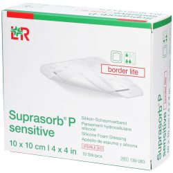Suprasorb P sensitive border lite 10 x 10 cm