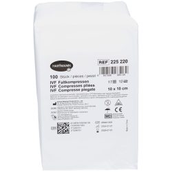 IVF Faltkompresse T17, 10x10cm, 12-fach (100 Stk)