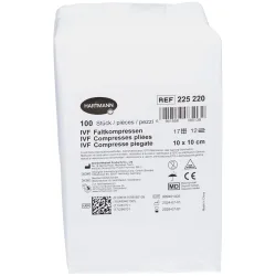 IVF Faltkompresse T17, 10x10cm, 12-fach (100 Stk)