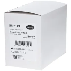 DermaPlast STRETCH Gazebinde, 10cmx4m, weiss (20 Stk)