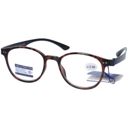 Invu, Invu - Lesebrille mit Blaulichtfilter-Gläsern mit Etui, für Damen, Braun Bedruckt, Größe Onesize