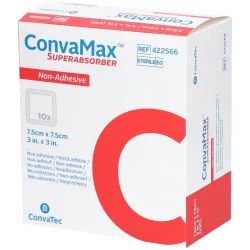 ConvaMax Superabsorber, 7.5x7.5cm, nicht adhäsiv (10 Stk)
