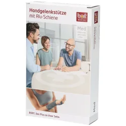 BORT Handgelenkstütze mit Alu-Schiene, rechts, Handgelenkumfang 17-19cm (1 Stk)