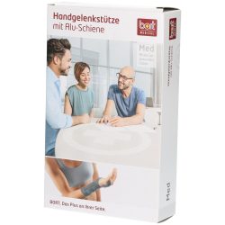 Bort Handgelenkstütze Alu-Schiene M links grau (1 Stk)