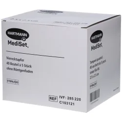MediSet Vierecktupfer 2.5x2.5cm steril (40x5 Stk)