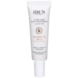 IDUN Minerals Ultra Light Daily Face Cream Solsken LSF 50 (30ml)