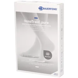 Bauerfeind VenoTrain Pure AD Ccl2 M n/l Kniestrümpfe mit offenem Fuß, schwarz