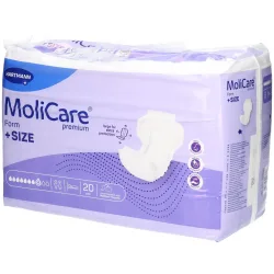 MoliCare premium Form +SIZE Inkontinenzeinlagen, Stärke 8, 76x44cm (20 Stk)