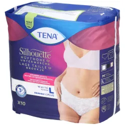 TENA Silhouette Plus, Grösse L, Hüftumfang 95-125cm, weiss (10 Stk)
