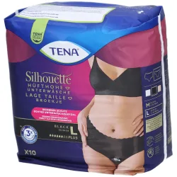 TENA Silhouette Plus, Grösse L, Hüftumfang 95-125cm, schwarz (10 Stk)
