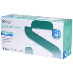 sempermed green X-free Nitril-Untersuchungshandschuh M, Breite 95mm (200 Stk)