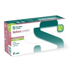 sempermed Latex Comfort Untersuchungshandschuhe, Grösse L, steril, Handumfang 20-23cm (100 Stk)
