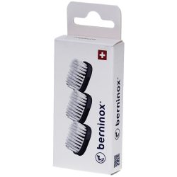 Berninox 3 x Ersatz-Bürstenköpfe Tiefschwarz Medium