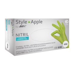 Ampri Nitrilhandschuhe Style apfelgrün, Grösse S, Breite 80mm (100 Stk)