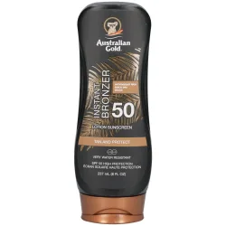 Australian Gold - SPF 50 Lotion with Bronzer, Lotion + Bronzer LSF 50, 237 ml