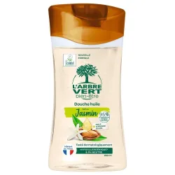 L'ARBRE VERT Ökologisches Dusch-Öl Jasmin und Süssmandelöl (260ml)