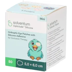 Solventum Opticlude Mini 5x6 cm Silicon Augenpflaster Girls 50 Stück