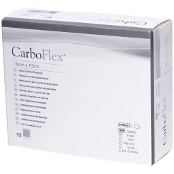 CarboFlex Aktivkohle Verband, 10x10cm, steril (10 Stk)