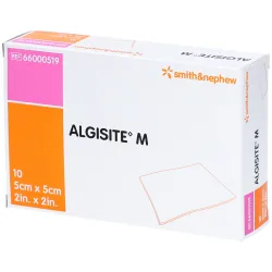 ALGISITE M Alginat Kompressen, 5x5cm (10 Stk)
