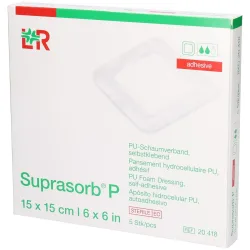 Suprasorb P Schaumverband 15x15cm selbstklebend 5 Stk