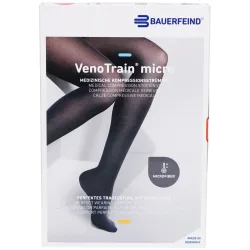 VenoTrain micro Kompressionsstrümpfe cremefarben normal/lang geschlossen, KKL 2, knielang, Umfang Wade 40-48cm (1 Paar)