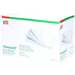 Vliwasoft Vliesstoffkompresse 7.5x7.5cm, 4-lagig (75 x 2 Stk)