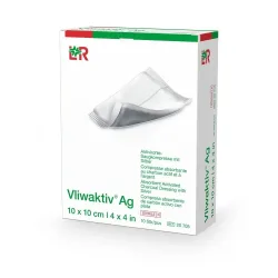 Vliwaktiv Ag Aktivkohle Saugkompresse, 10x10cm, steril (10 Stk)