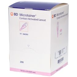 BD Microtainer kontaktaktivierte Lanzetten, 21Gx1.8mm, pink (200 Stk)