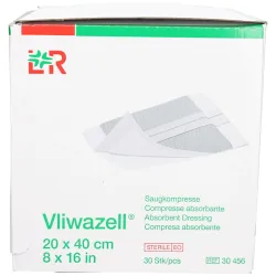 Vliwazell Saugkompresse 20x40cm steril 30 Stk