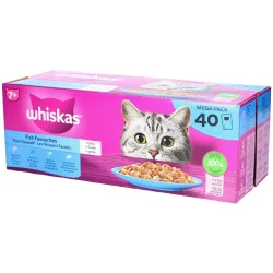 whiskas - Fisch Auswahl Senior in Gelee 40x85g, Promotion, 3400G
