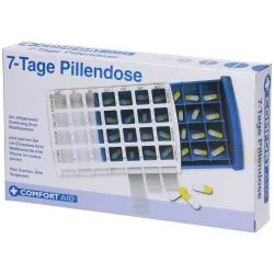 Tablettenbox 7 Tage, inkl. 4 Fächer pro Tag