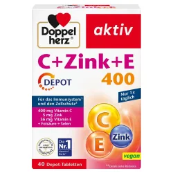 Doppelherz® aktiv C + Zink + E 400 Depot Tabletten