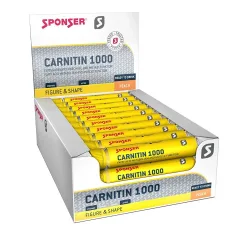 Sponser L-Carnitin 1000 Peach 30 x 25 ml Nahrungsergänzung Gelb, Herren, Größe: 0