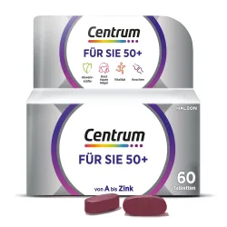 Centrum Für Sie 50+ Multivitamin Tabletten ? Hochwertiges Nahrungsergänzungsmittel speziell für Frauen ab 50 ? Vitamine, Mineralstoffe, Spurenelemente von A bis Zink