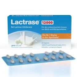 Lactrase® 12,000 - Laktase Kapseln bei Laktoseintoleranz