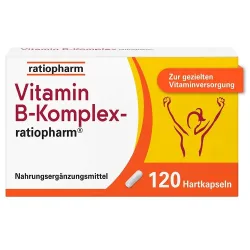 Vitamin B-Komplex-ratiopharm® Hartkapseln: Gut versorgt mit allen 8 B-Vitaminen in nur einer Kapsel. B-Vitamine für Energie* und Vitalität** - Jetzt 20% mit dem Code ratiopharm20 sparen*