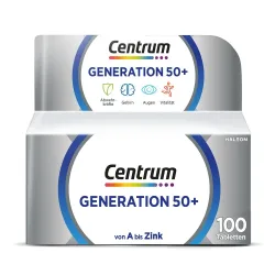 Centrum Generation Multivitamin 50+ ? Hochwertiges Nahrungsergänzungsmittel mit Mikronährstoffen ? Für Erwachsene ab 50 Jahren ? Vitamine, Mineralstoffe, Spurenelemente