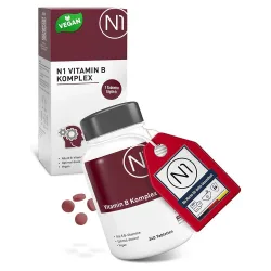 N1 Vitamin B Komplex ? hochdosiert mit allen 8 B-Vitaminen, Für Energie, Nerven & unterstützend zur Verringerung von Müdigkeit
