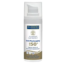 Allergika® SUN Protect Anti-Photo-Aging SPF 50+ - Sonnenschutz zur tägliche Anwendung, sehr hoher Schutz vor vorzeitiger Hautalterung bei sensibler, trockener Haut