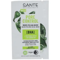 Sante Pore Control ? Mikro-Peeling Maske BHA, Niacinamid Komplex & Bio-Grüner Tee Gesichtsmaske 8 ml